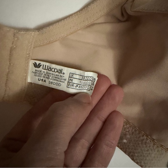 Wacoal Bodysuede Ultra Seamless Underwire Bra - 38DDD - Beige Nude - Picture 8 of 10